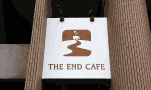 札幌　誘導看板　THE END CAFE